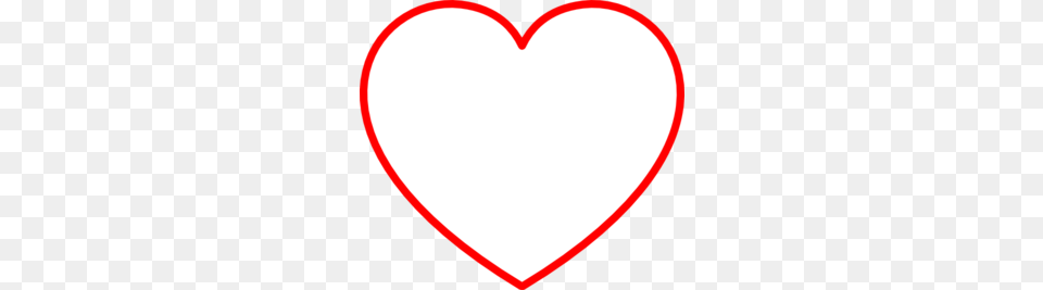 Red Heart Outline Clip Art Free Transparent Png