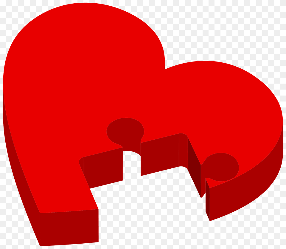 Red Heart With A Puzzle Piece Missing Clipart Free Transparent Png