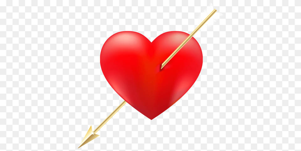 Red Heart With Arrow Png Image