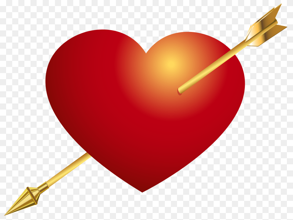 Red Heart With Arrow Clip Art Png