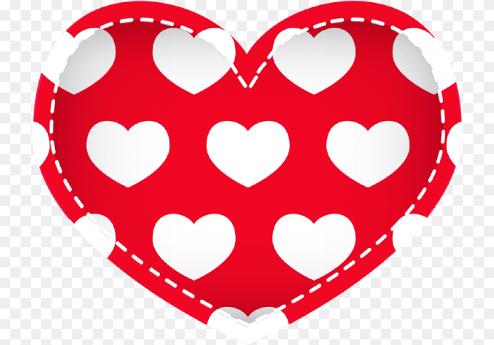 Red Heart With Hearts Clipart Download Portable Network Graphics, Can, Tin Png Image