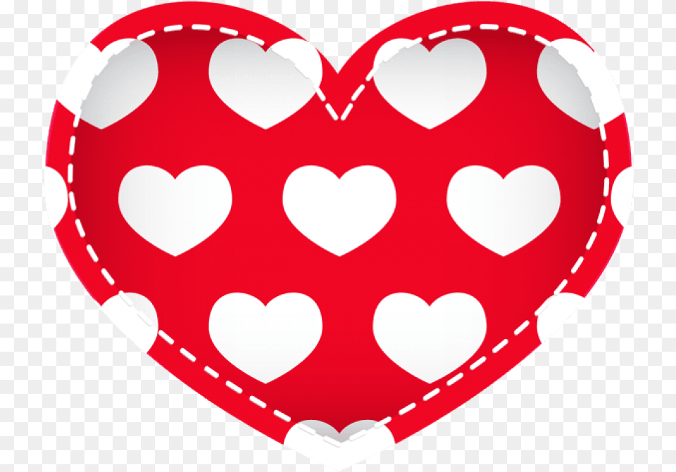 Red Heart With Hearts Clipart Full Size Portable Network Graphics, Can, Tin Free Png