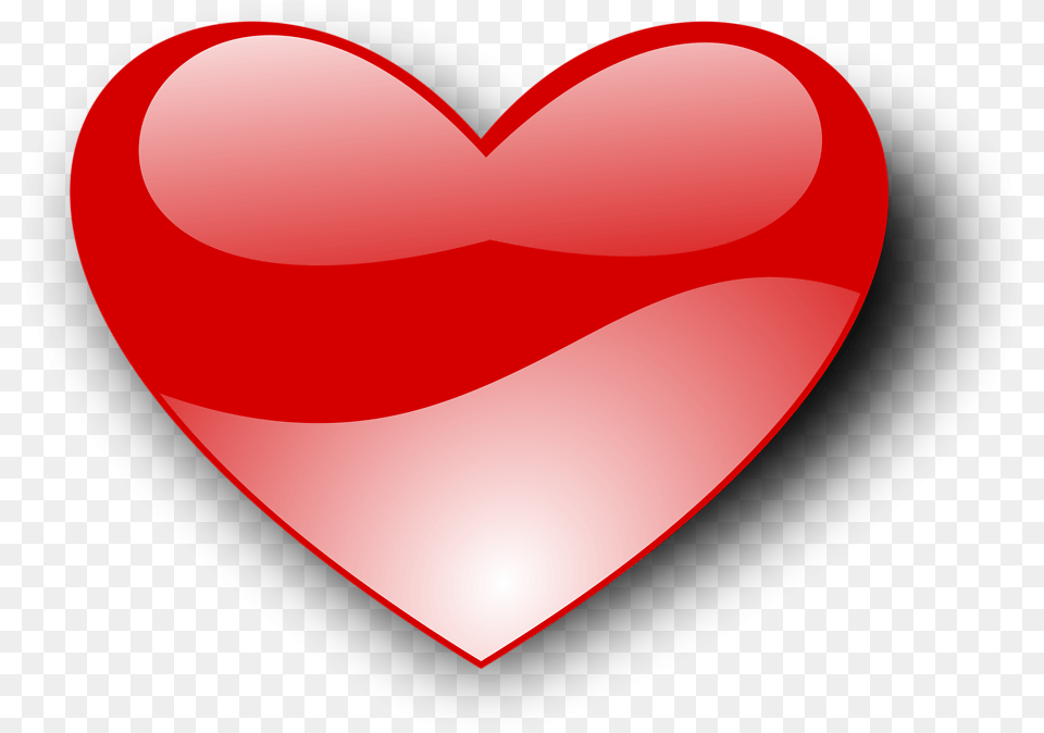 Red Heart With Transparent Background Png Image