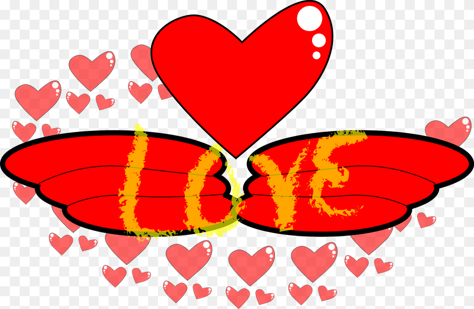 Red Heart With Wings Clipart, Flower, Petal, Plant, Dynamite Free Png