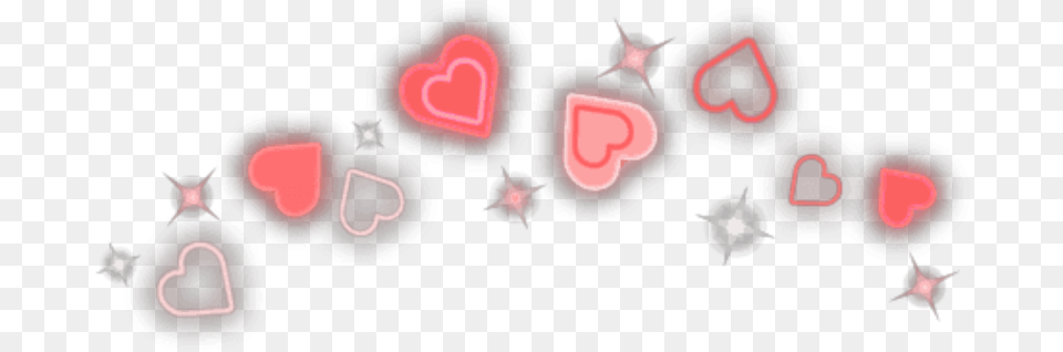 Red Hearts Heart Heartcrown Crown Asthetic Asthetics Heart, Light, Symbol Png