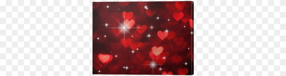 Red Hearts Shape With Sparkles As Background Canvas Stock Photography, Flare, Light, Lighting, Symbol Free Png Download
