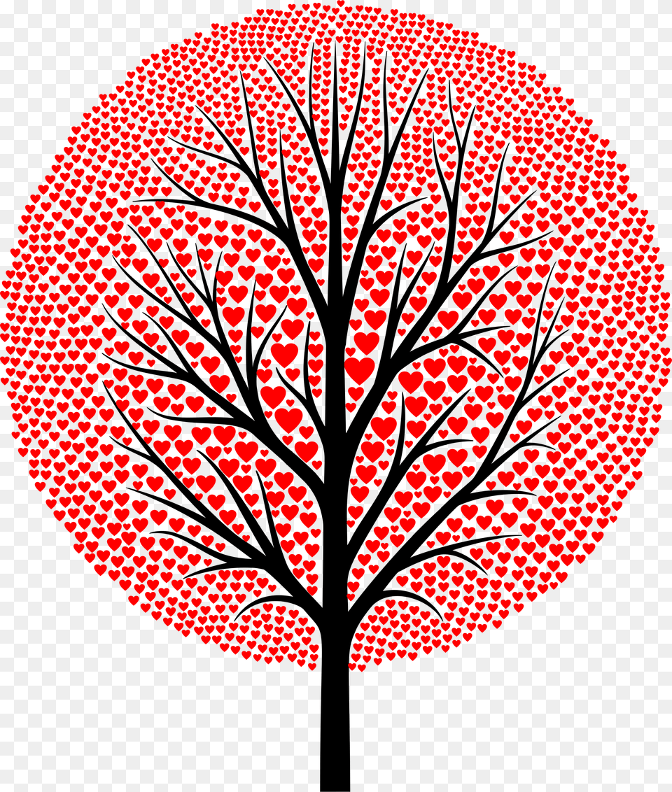 Red Hearts Tree Clip Arts Tree Of Heart, Sphere, Pattern, Chandelier, Lamp Free Png