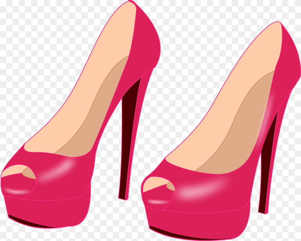 Red High Heeled Shoes Clipart, Clothing, Footwear, High Heel, Shoe Png Image