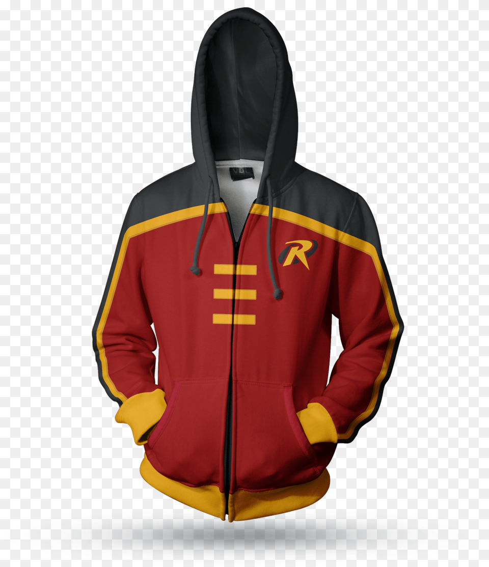 Red Hood Hoodie Jacket, Clothing, Coat, Knitwear, Sweater Free Png