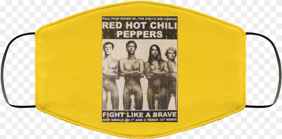 Red Hot Chili Peppers Fight Like A Brave Face Mask Mask, Swimwear, Clothing, Person, Accessories Free Png