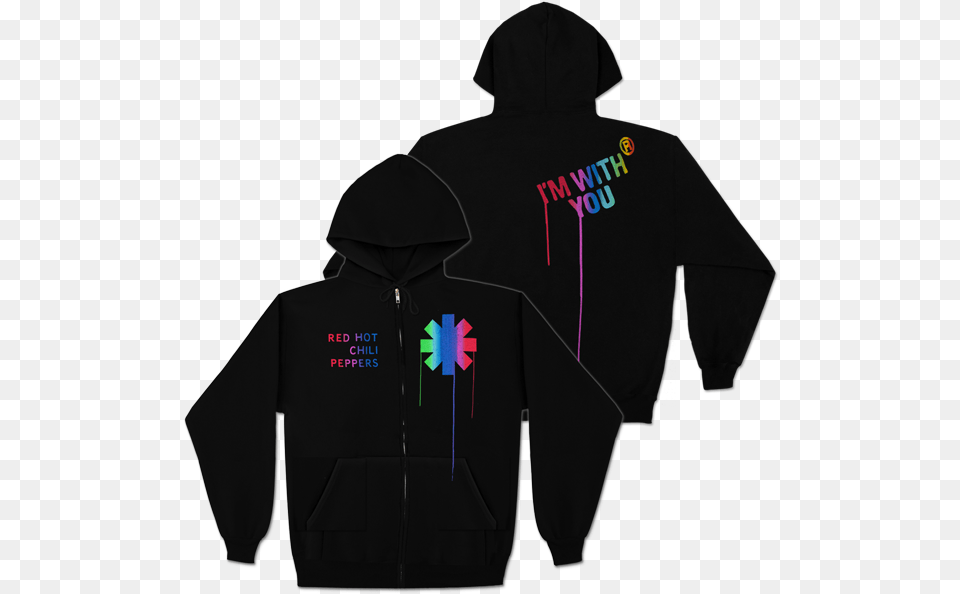 Red Hot Chili Peppers Paint Drip Zip Hoodie Hoodies Pantera, Clothing, Hood, Knitwear, Sweater Free Png Download