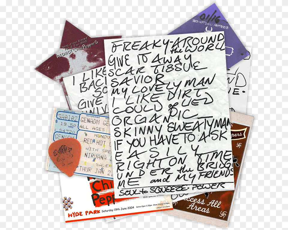 Red Hot Chilli Peppers Setlist 2019, Text, Advertisement, Poster, Handwriting Free Transparent Png