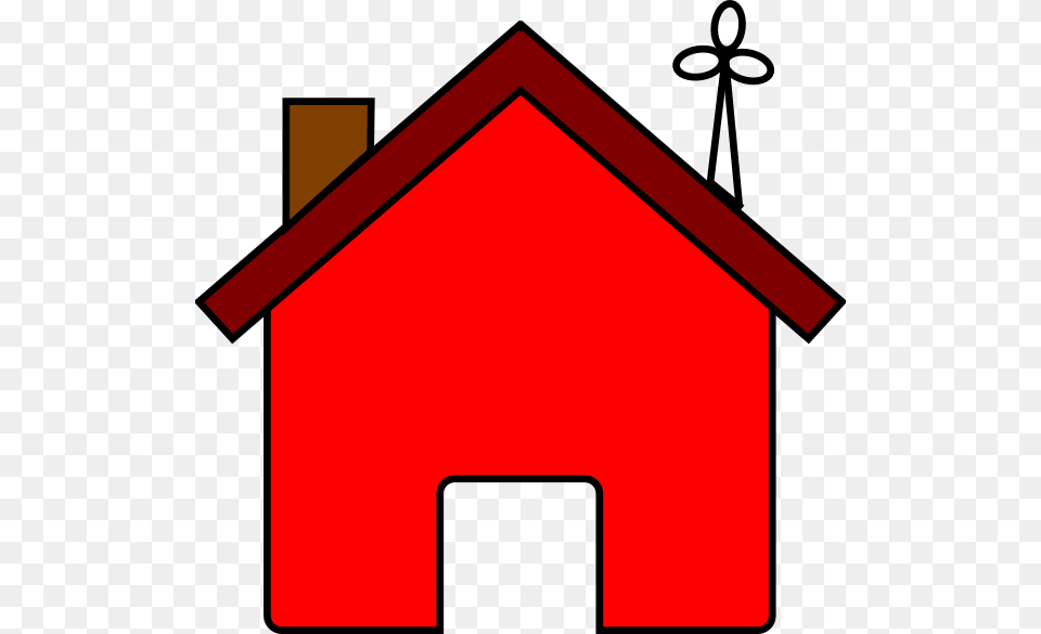 Red House And Wind Turbine Clip Art, Dog House, Dynamite, Weapon Png Image