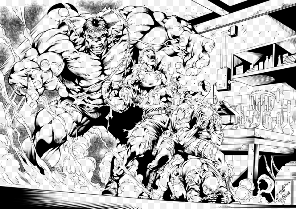Red Hulk Pencil Ink By Puciek Lineart Red Hulk, Gray Free Transparent Png