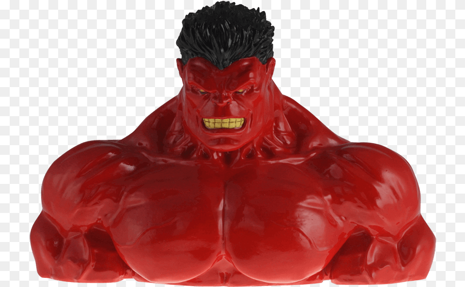Red Hulk Resin Coin Bank, Adult, Male, Man, Person Free Png