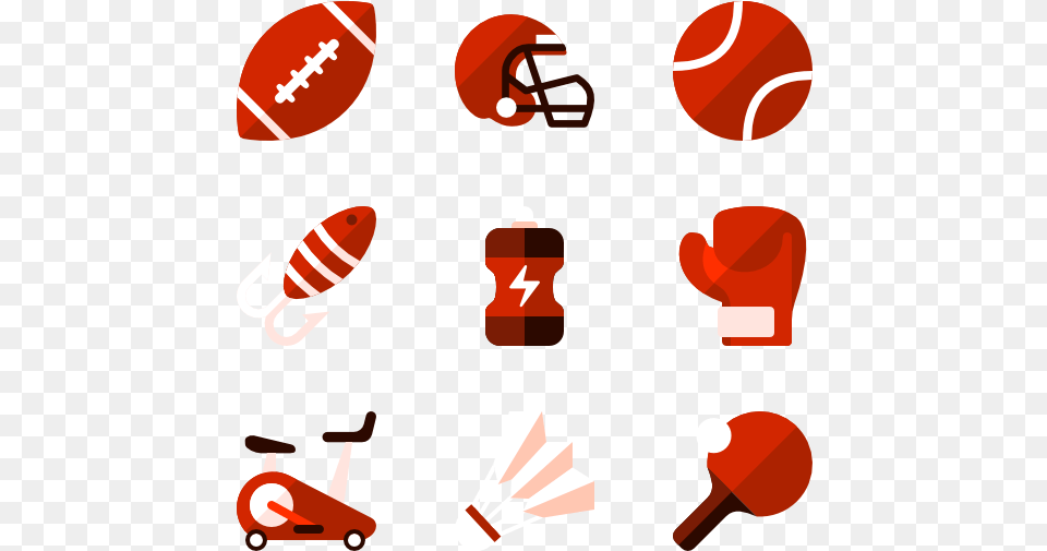 Red Icon Sports Red Icon, American Football, Football, Person, Playing American Football Png Image