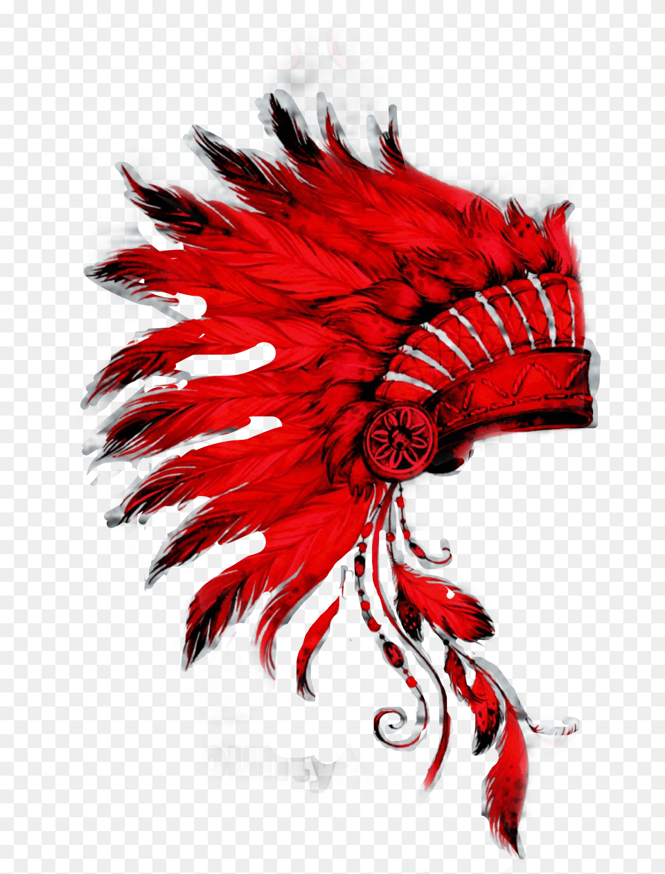 Red Indian Headdress Headpiece, Art, Graphics, Adult, Female Free Transparent Png