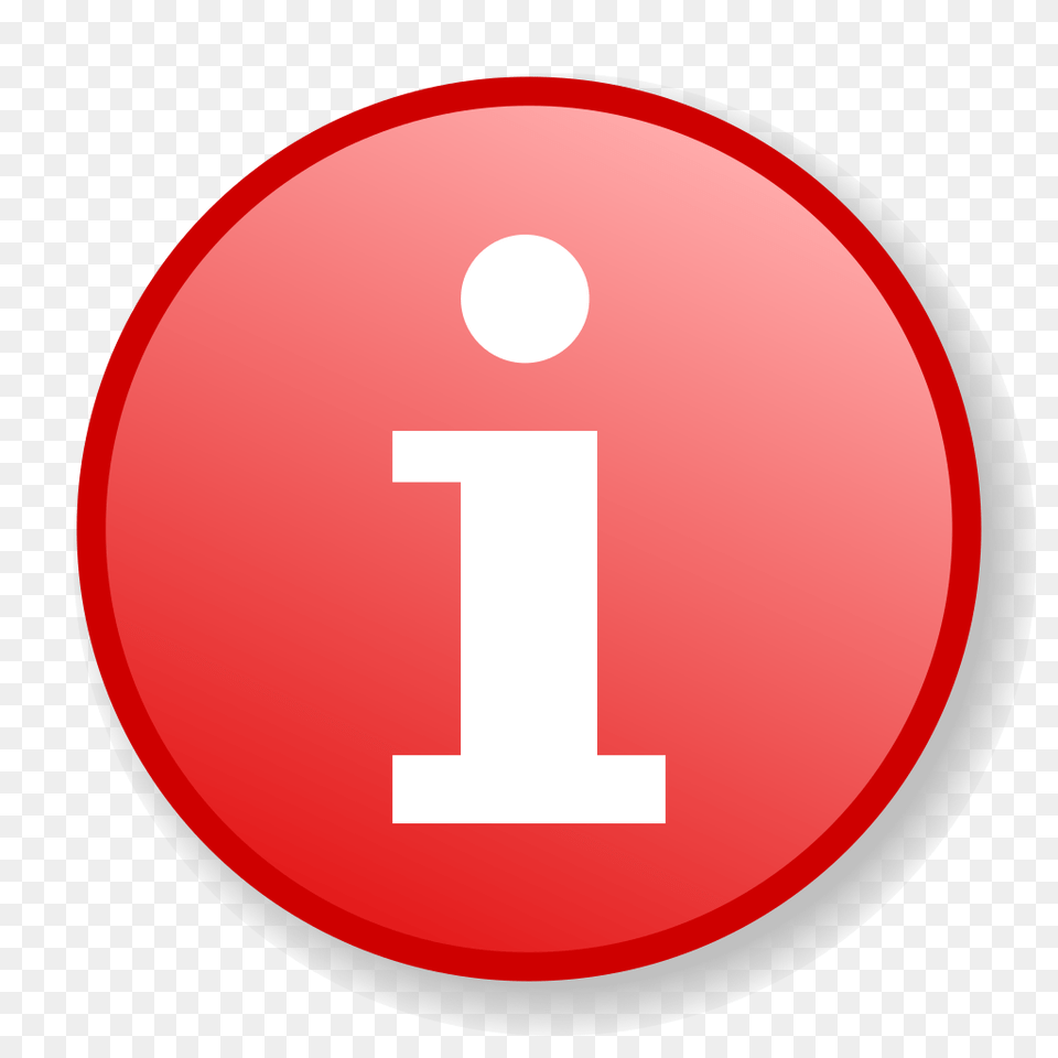 Red Information Icon With Gradient Background, Sign, Symbol, First Aid, Text Png Image