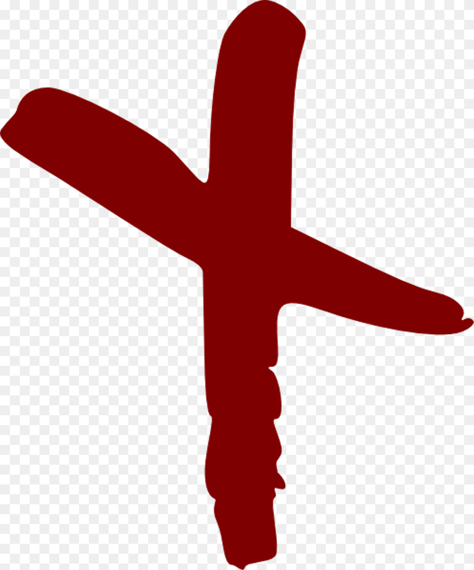 Red Ink Brush Stroke Smudge Paint Mark Line Red Ink Cross, Logo, Symbol, First Aid, Red Cross Png Image