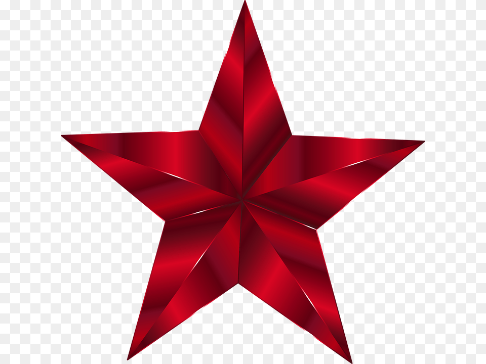 Red Iridescent Star Star Glittering, Star Symbol, Symbol Free Transparent Png