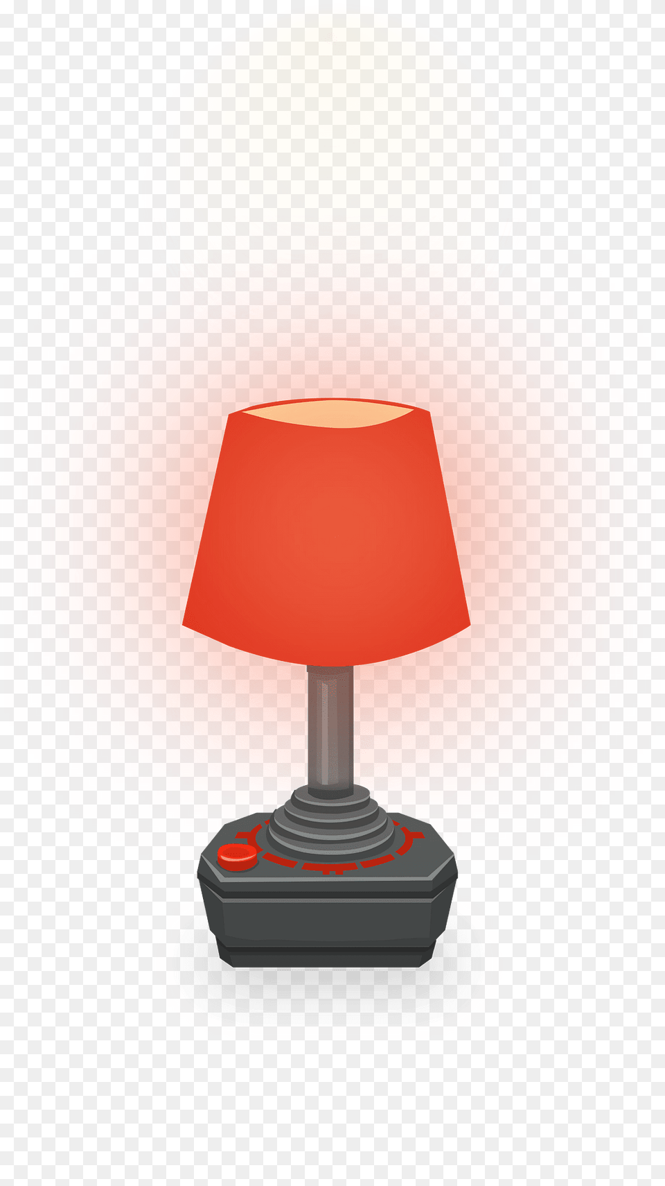 Red Joystick Table Lamp Clipart, Table Lamp Free Png