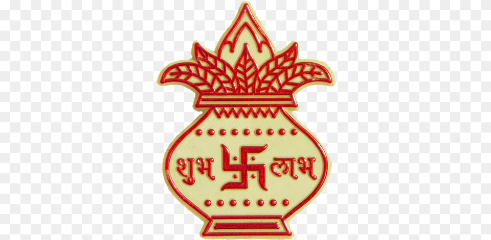 Red Kalash Hindu Marriage Symbol, Badge, Birthday Cake, Cake, Cream Free Png Download