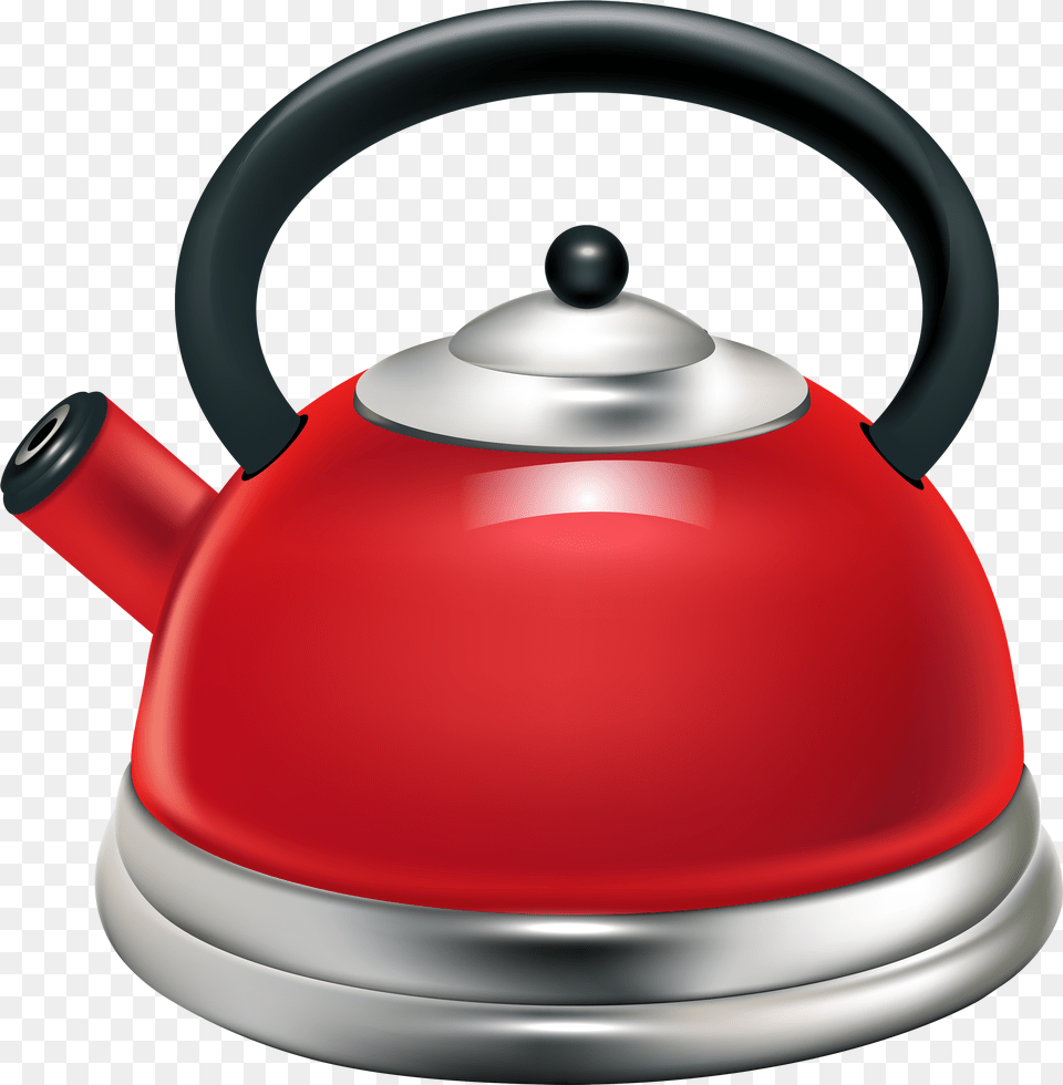 Red Kettle Clipart Kettle Clipart, Cookware, Pot, Pottery, Clothing Free Png