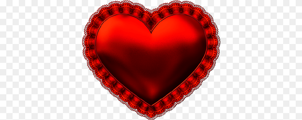 Red Lace Heart Transparents, Symbol Free Png