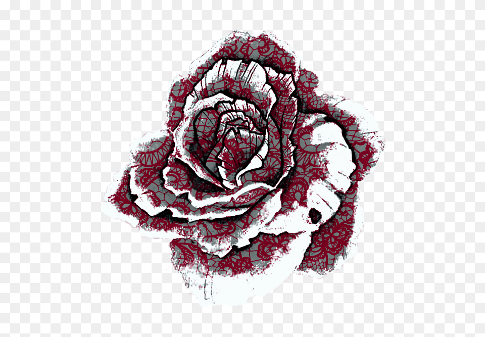 Red Lace Rose Rose Tumblr Flower Art, Pattern, Plant, Baby, Person Free Png Download