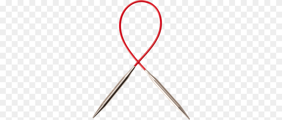 Red Lace Ss Fixed Circular Needles Knitting Needle, Wire, Blade, Dagger, Knife Free Png Download