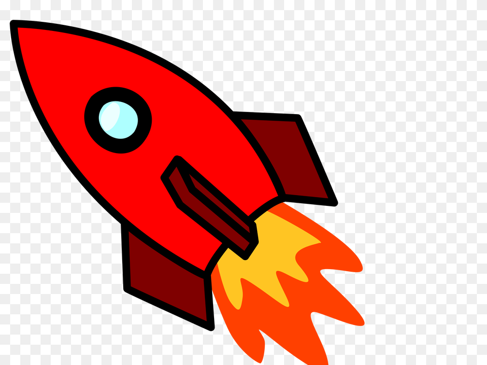 Red Left Facing Rocket Ship, Food, Seafood, Animal, Sea Life Png Image