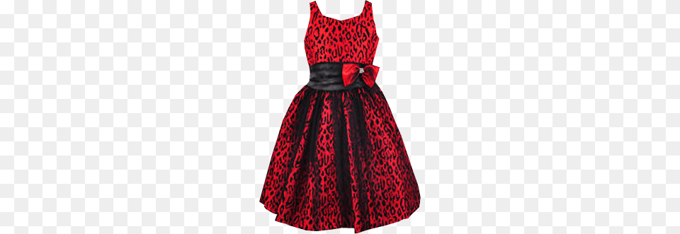 Red Leopard Print Party Dress, Clothing, Velvet, Formal Wear, Blouse Png Image