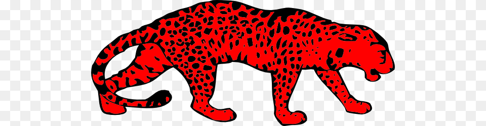 Red Leopard Right Facing Clip Art, Animal, Cheetah, Mammal, Wildlife Free Png