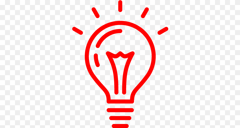 Red Light Bulb 2 Icon Red Light Bulb Icons Light Bulb Icon Svg, Lightbulb, Dynamite, Weapon Free Png Download