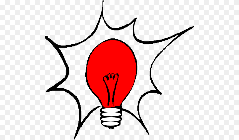 Red Light Bulb Clip Art, Lightbulb Png Image