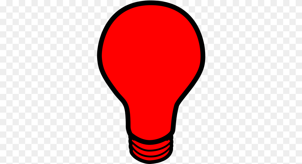 Red Light Bulb Svg Vector Clip Art Svg Clipart Hot Air Balloon, Lightbulb Free Png Download