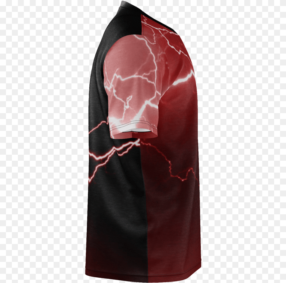 Red Lightning Mens T Shirt Hoodie, Adult, Male, Man, Person Png
