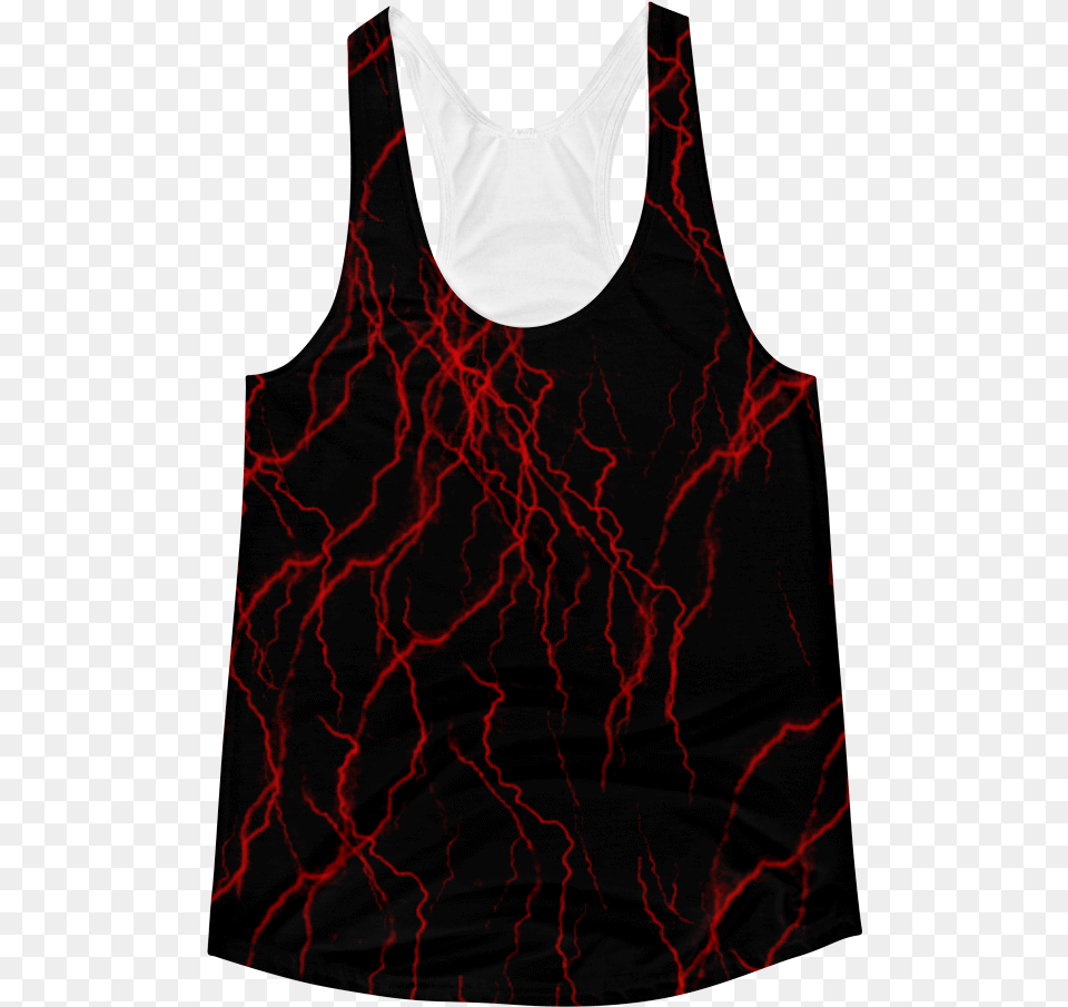 Red Lightning Tank Active Tank, Clothing, Tank Top, Vest Free Png