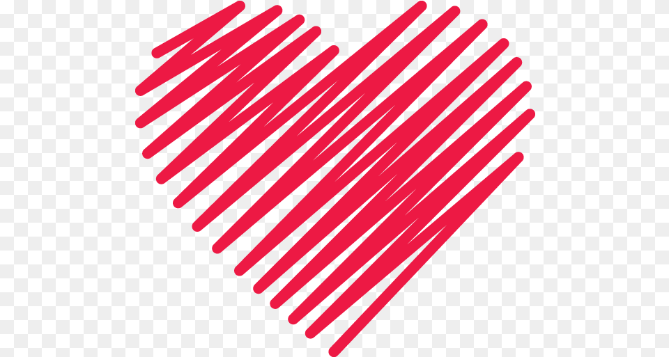 Red Lines Heart Image For Needle File, Light Free Png