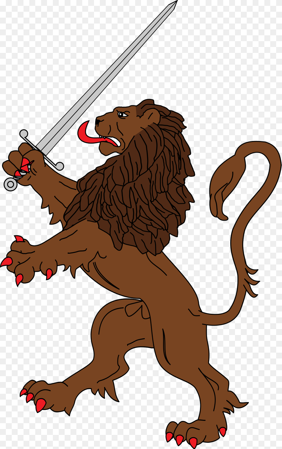 Red Lion Coat Of Arms, Baby, Weapon, Sword, Person Free Png