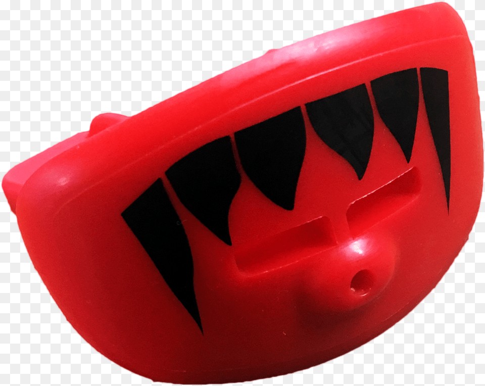 Red Lip Shield Mouth Guard With Black Fangs Plastic, Helmet, Accessories Free Transparent Png