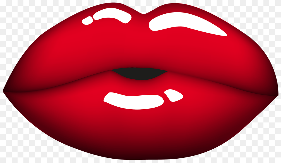 Red Lips On Black Background Clip Art, Body Part, Mouth, Person, Cosmetics Png Image