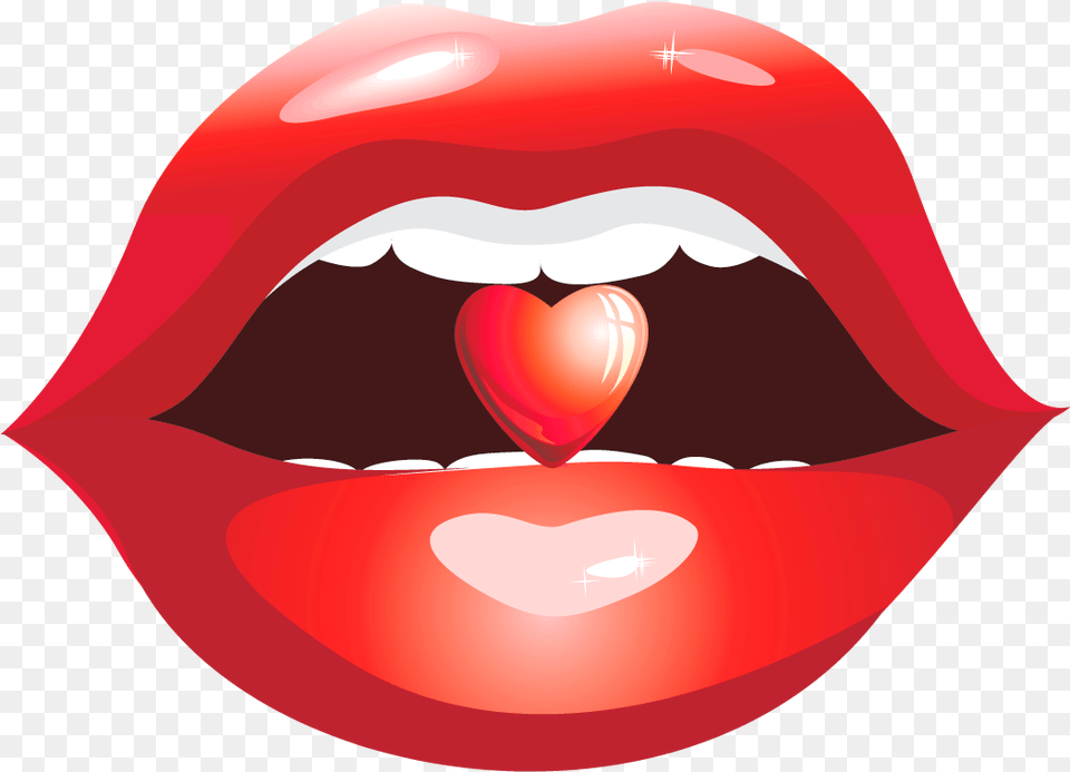 Red Lips With Heart Clipart Picture Lips, Body Part, Mouth, Person, Cosmetics Png