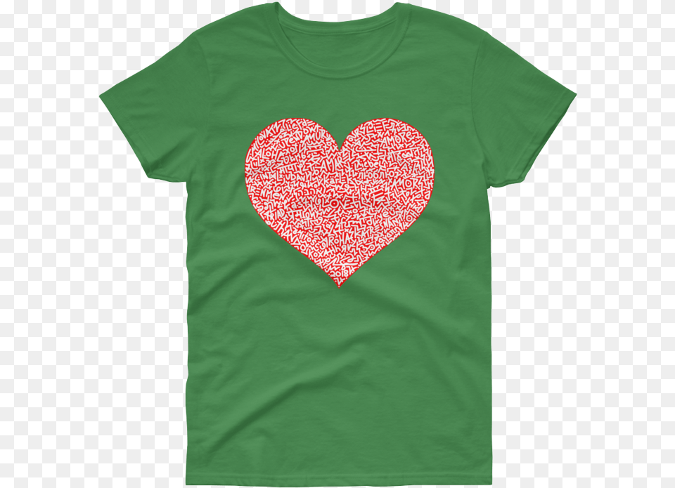 Red Logo On Green Caso Cerrado T Shirt, Clothing, T-shirt, Heart Free Transparent Png