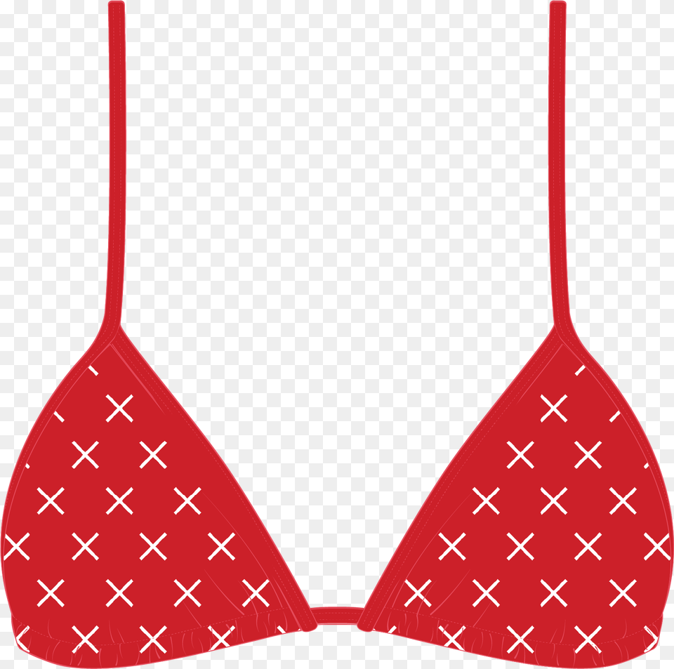 Red Logo Print Bikini Top Bikini Top Transparent Background, Bra, Clothing, Lingerie, Underwear Png Image