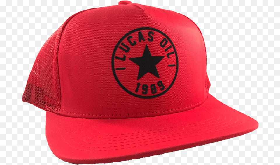 Red Lucas Oil 1989 Mesh Snapback Hat, Baseball Cap, Cap, Clothing Free Png