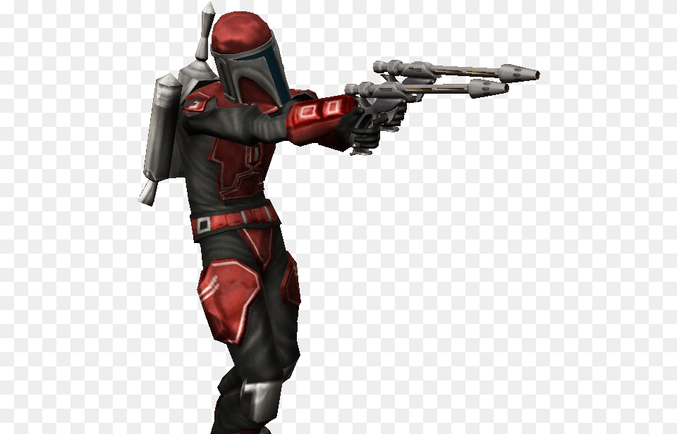 Red Mandalorian Mercenary Star Wars Mandalorian Mercenary, Gun, Weapon, People, Person Free Transparent Png