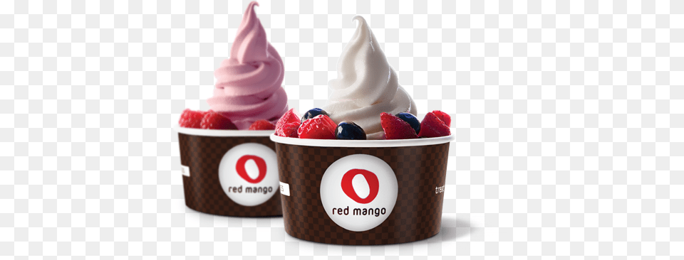 Red Mango, Cream, Dessert, Food, Frozen Yogurt Free Transparent Png