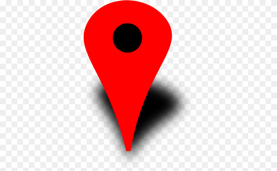 Red Map Pin With Black Dot Clip Art, Heart Free Png