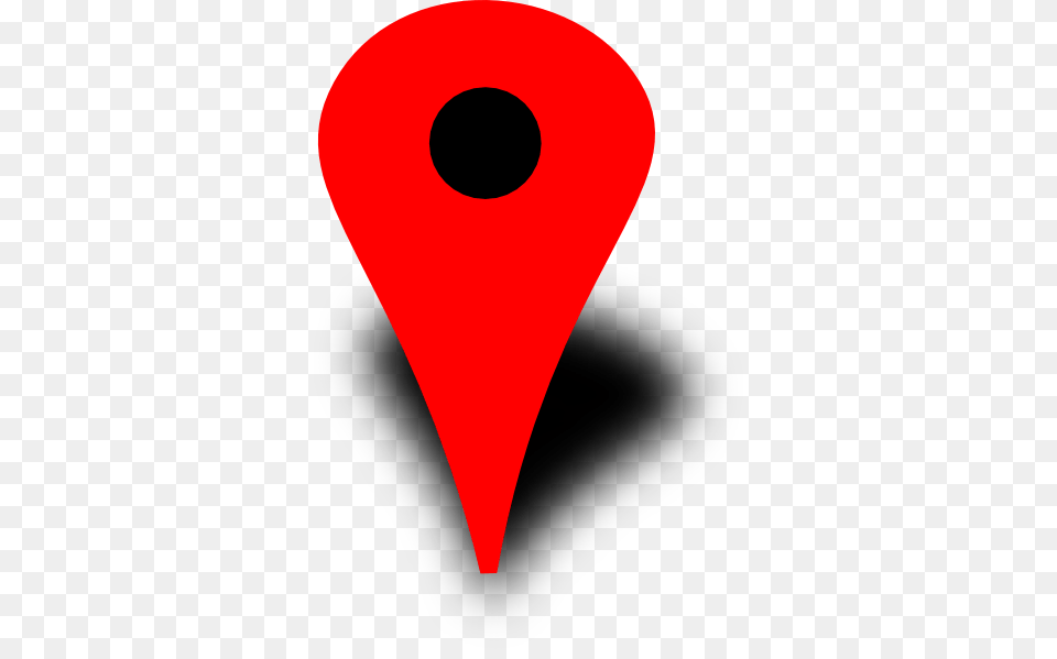 Red Map Pin With Black Dot Large Size, Heart Png Image